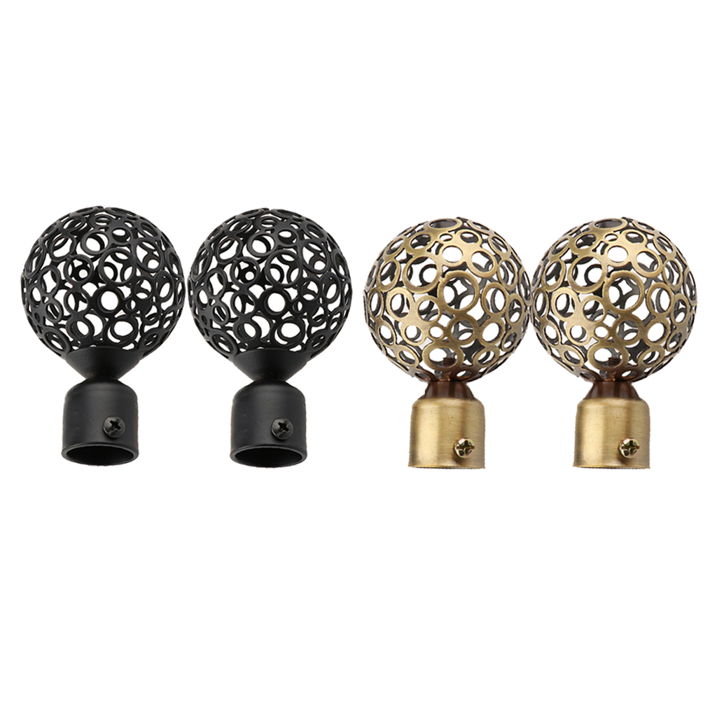 

4pcs window curtain pole end drape rod finals head