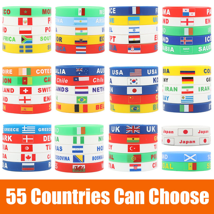 Tokyo Olympic Games Silicone Bracelet World Cup National Flag Printed Basketball Football Sports Bracelets National Day Gifts-image-496618694