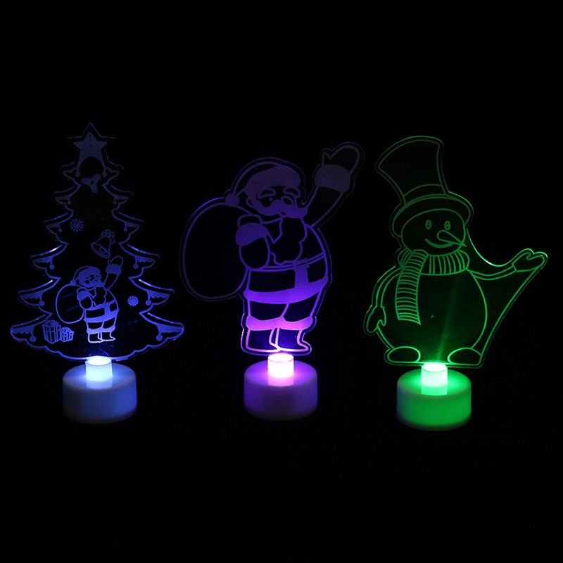 

1PC Colorful LED Decorative Christmas Tree Decorations Party Supplies Acrylic Gift