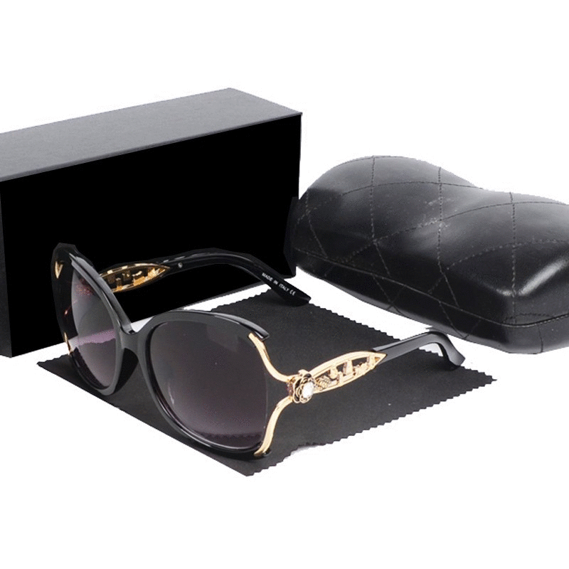 

New Brand Designer Sunglasses Oversized Camellia Glasses Outdoor Shades PC Farme Fashion Classic Ladies Sunglass Mirrors for Women With BOx
