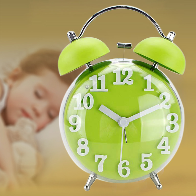 

SOLEDI Double Bell Fashion Quartz Alarm Clock Home Decor Livingroom Gift Portable Silent Alarm Clock Desktop Timer Spherical