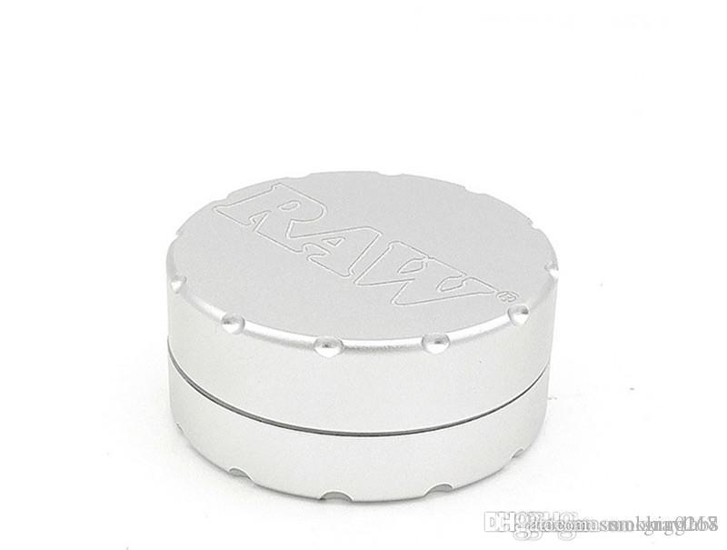 

High Quality Sliver CNC Raw Tobacco Spice Herb Grinder 50mm Aluminum 2layer metal smoking cigarette grinder