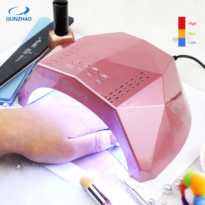 

Rainbow6 Nail Dryer Lamp for UV LED 48W Varnish Nail Lamp Curing All Gel Polish Manicure Ice Auto Sensor Machine, Us