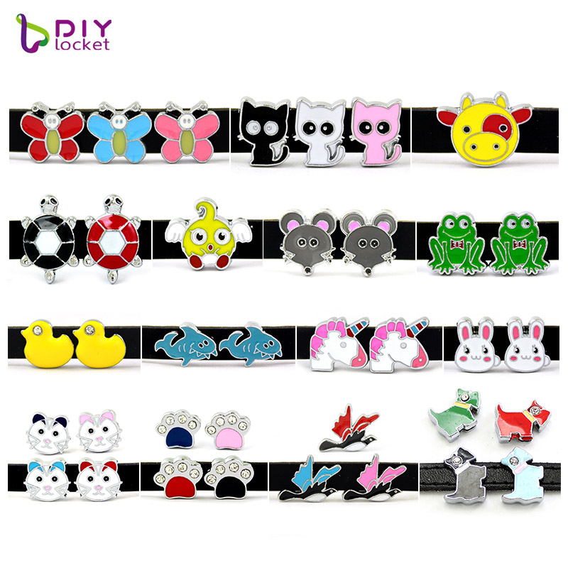 

8MM Slide Charms 10 pieces/lot Fit DIY Wristband Belt & Bracelet LSSC26-249