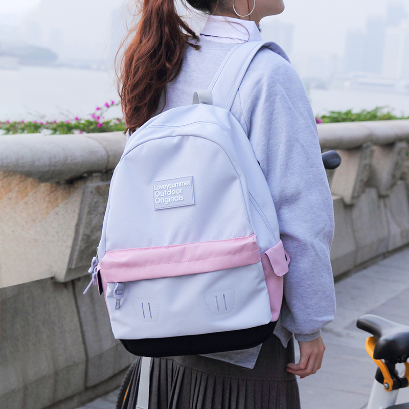 

Girls School Backpack korean Nylon Casual Students Daypack Fit up to 14inch Laptop Waterproof Trip Travel Bag 2020, F14001e