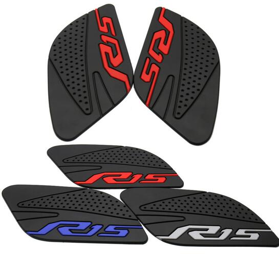 KIMISS Coppia di adesivi antiscivolo per serbatoio di gas con serbatoio di trazione Grip per Suzuki GSXR1000 2007-2008 nero