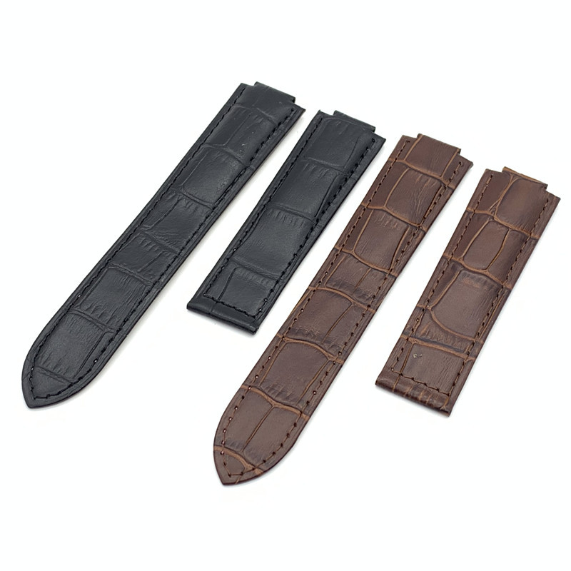 

Watch Accessories Leather Blue Balloon Leather Strap Convex Men and women belt bracelet without buckle 15 18 20 22mm