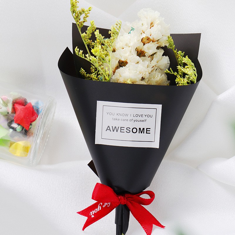 

Natural Dried Flowers Forget Me Not Bouquet Real Freshly Harvested Dry Flower Bunch Arrangements Decoration Wedding Party Gifts