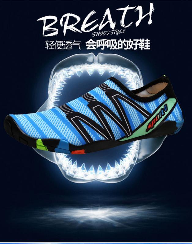 

2020 new river wading shoes men and women beach drifting fitness breathable non-slip sandals couple diving swimming shoes, Royal blue