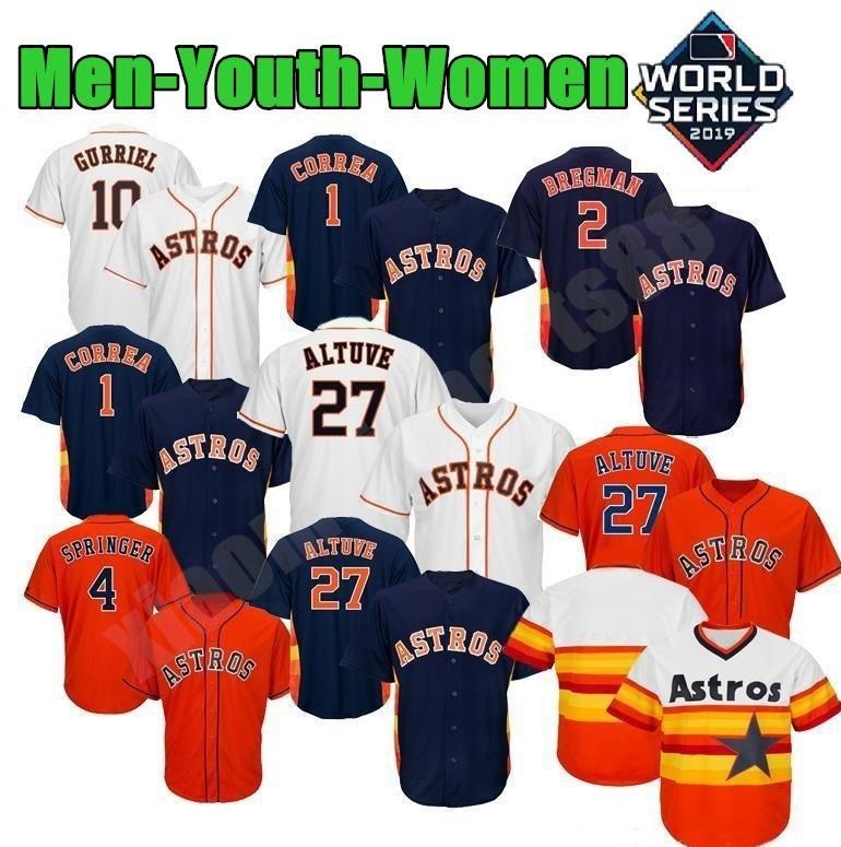 

27 Jose Altuve Houston Jersey Astro 2 Alex Bregman 34 Nolan Ryan 7 Craig Biggio 4 George Springer Baseball Jerseys, As shown