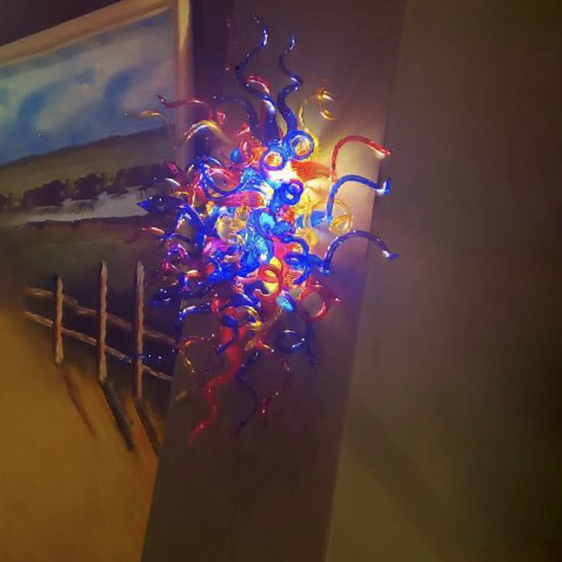 

Italian Style Design Handmade Blown Glass Wall Lamps Colored led Mounted Fixture Murano Glass Decorative Wall Sconce