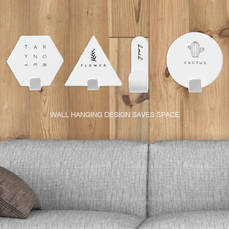 

4pcs/Set Adhesive Hook Nordic Minimalist Kitchen Hook Bathroom Clothes Towel Rails Holder Wall Hooks Key Holder Home Decoration