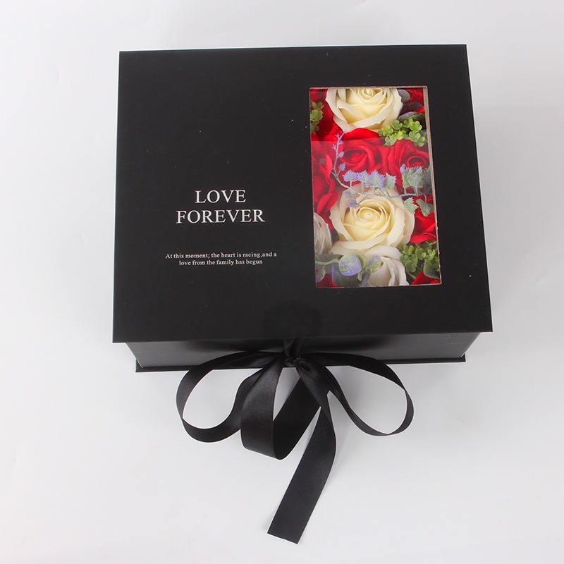 

Soap Roses Flowers Romantic Soap Bouquet Valentine Gift with Box, Pink