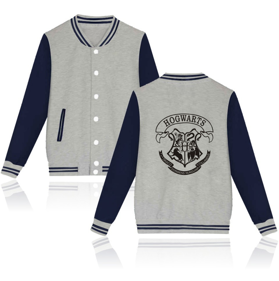 

Harry Potter Hogwarts Badge The same baseball uniform cardigan coat, Black