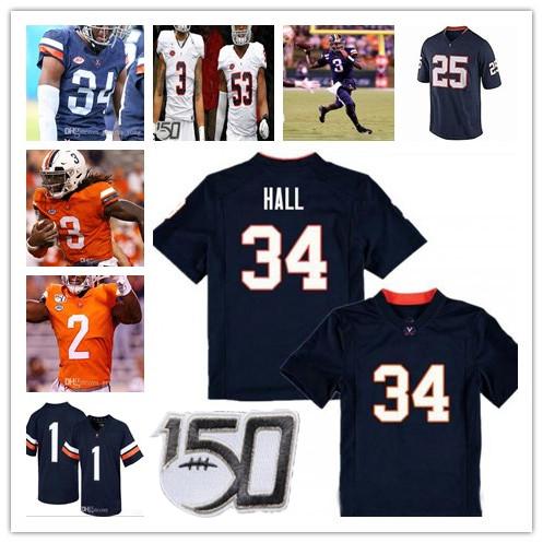 2019 personalizado Uva Virginia College Bryce Perkins Hasise Dubois Joe Reed Wayne Taulapapa Sharp Hall Football Ncaa camisetas cosidas