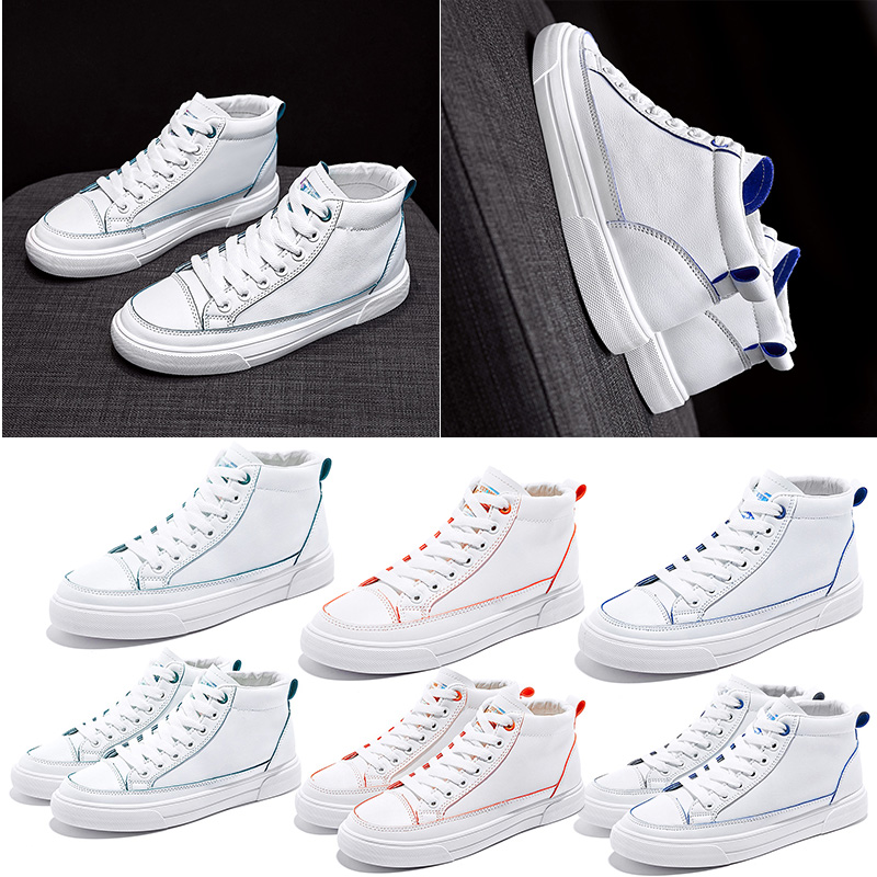 

walking women canvas plat shoes triple white red green blue fabric comfortable trainers designer sneakers 35-40, A1 white red