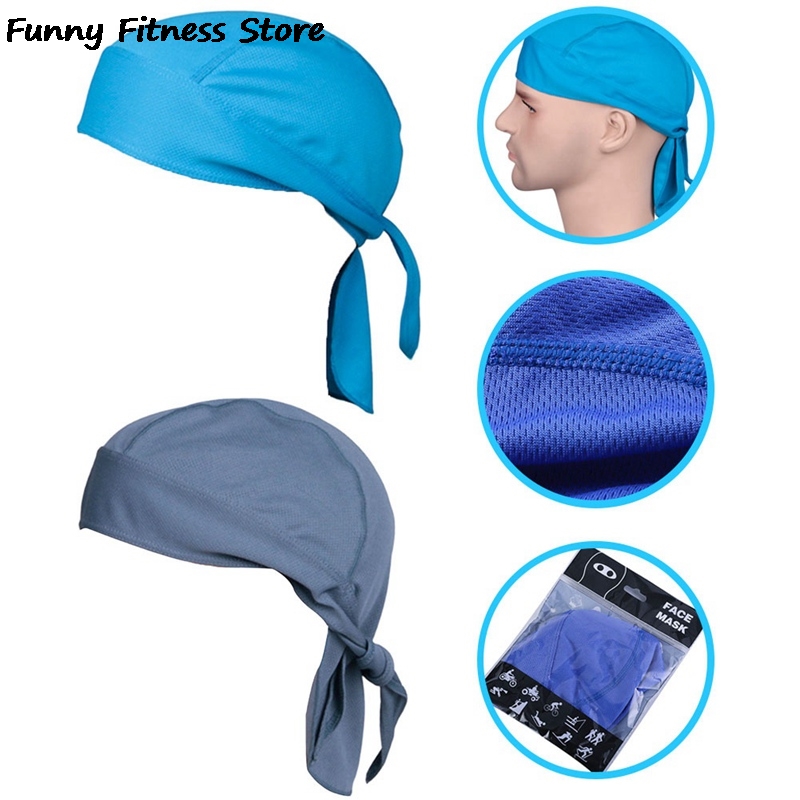 

Cycling Headwear Quick Dry Cycling Cap Head Scarf Summer Men Running Riding Bandana Headscarf Wrap Pirate Hat Hood Headband, 04