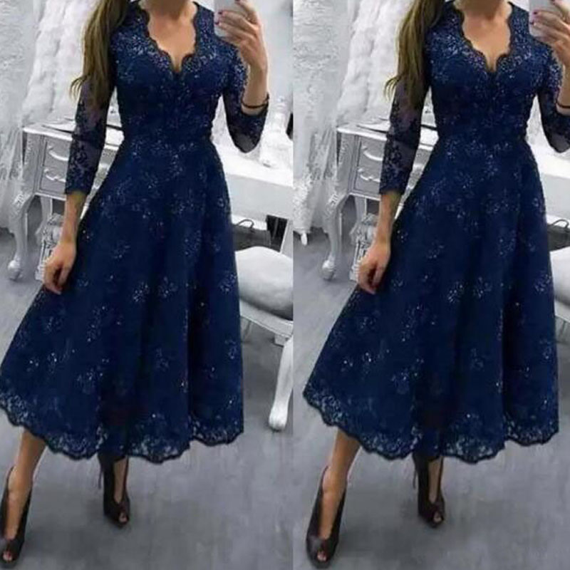 tea length dress for wedding guest