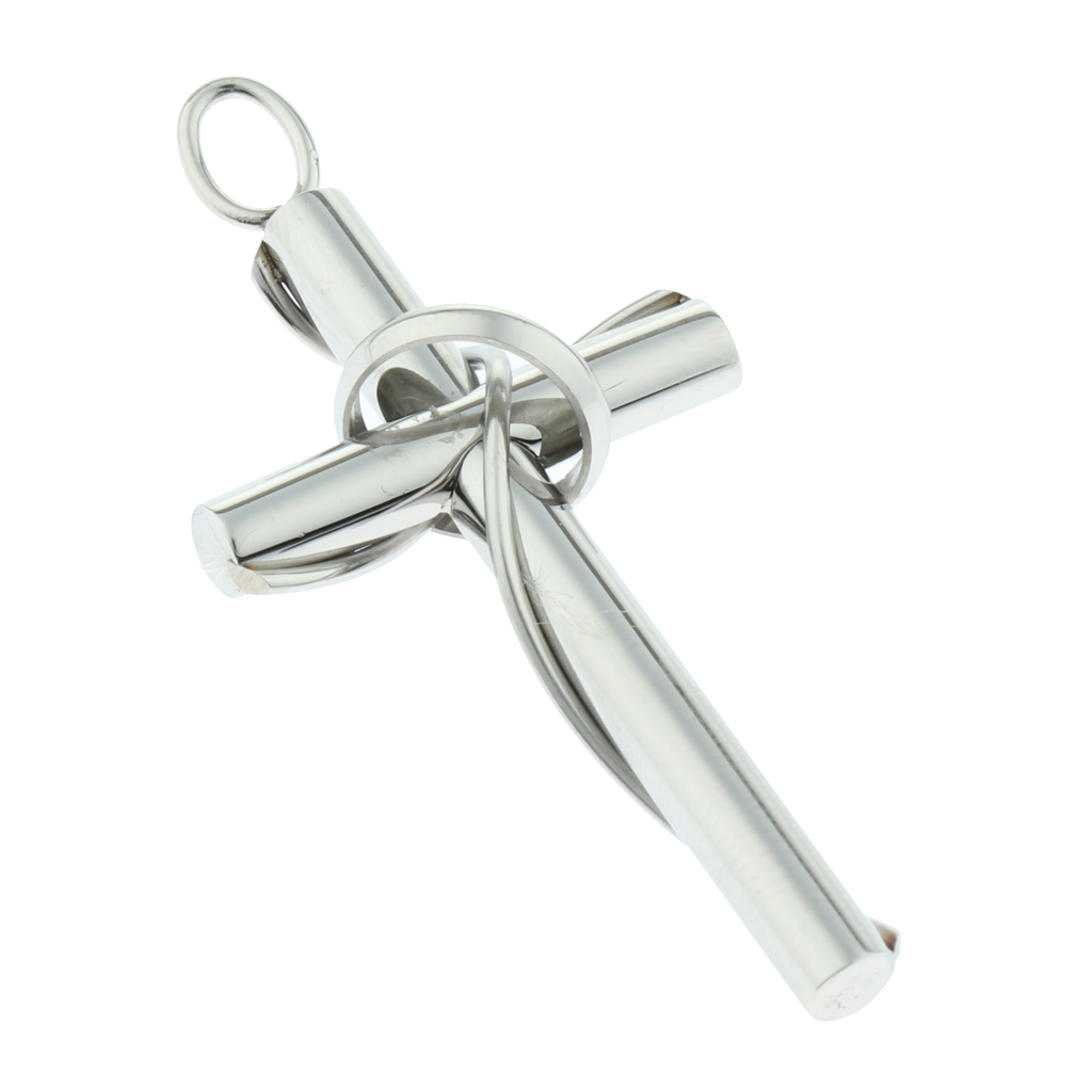 

Stainless Steel Simple Unisex Mens Cross Pendant Jewelry, 4.7 x 2.2cm