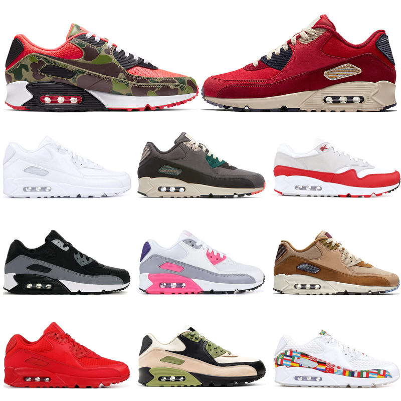 

90 Hotsale mens running shoes Camo Premium Cool Grey Medium Olive Rain Forest laser pink university red viotech sports sneaker outdoor shoes, 15 bred 40-46