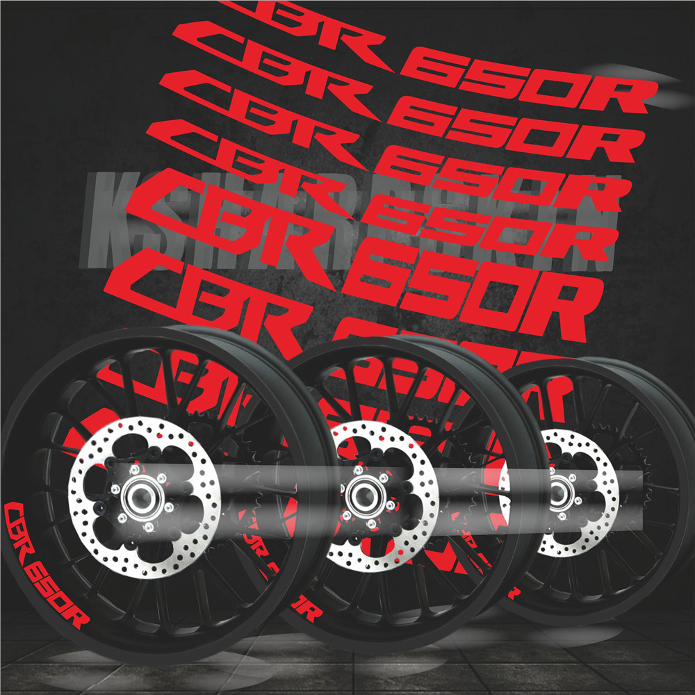 

High quality motorcycle stickers waterproof tire auto parts reflective logo sticker decoration for HONDA CBR650R CBR 650R