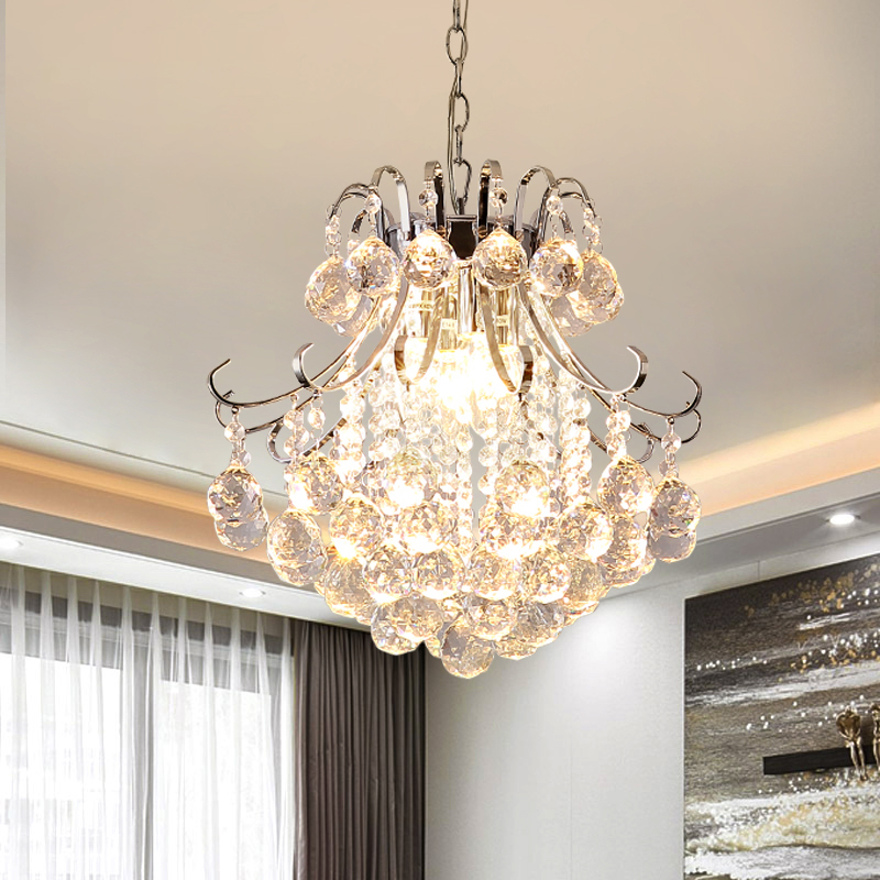 

American Modern Chandelier Rural Style Luxury Crystal Pendant Lamp Living Room Bedroom Dining Room Aisle Lighting Fixture