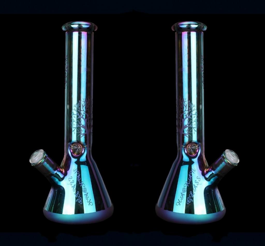 

Purple Glass Beaker Oil Rigs Dab Rig Glass Bong Oil Rigs Water Pipe with Bowl Heady Bongs Klein Hookah 30cm High FY2223