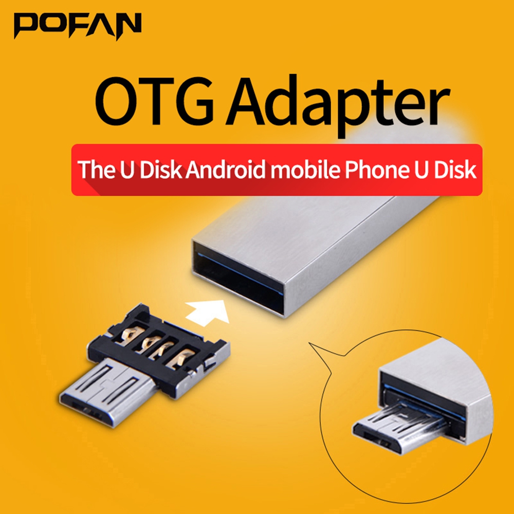 

POFAN 2PCS USB 2.0 to Micro USB Adapter Data Transmission Charging, White