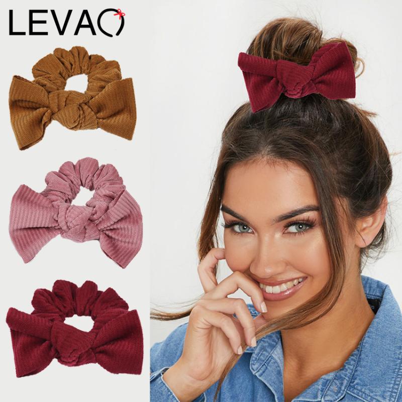 

Levao Big Bowknot Velvet Hair Rope Scrunchies for Women Hair Bow Ties Elastic Band Knotted Rubber Bands Accessories