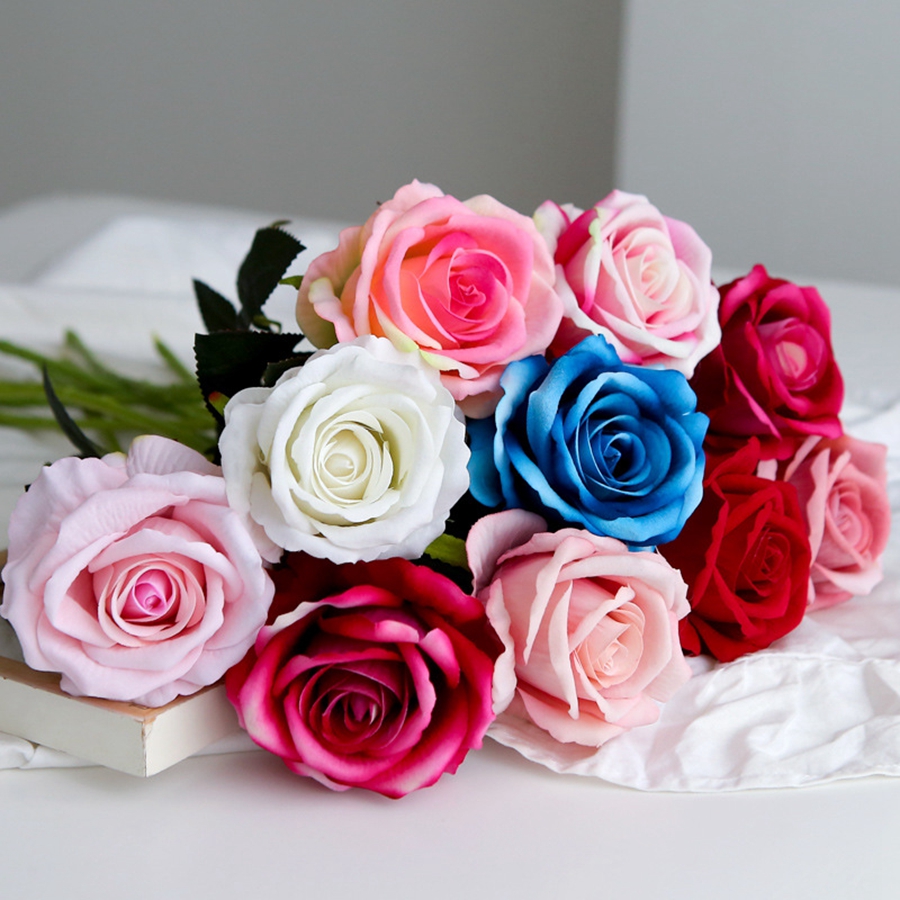 

Artificial Silk Rose Flower Real Touch Peony Marrige Decorative Flower Wedding Decorations Christmas Home Party Decor TTA2008-1, About: 8*52cm