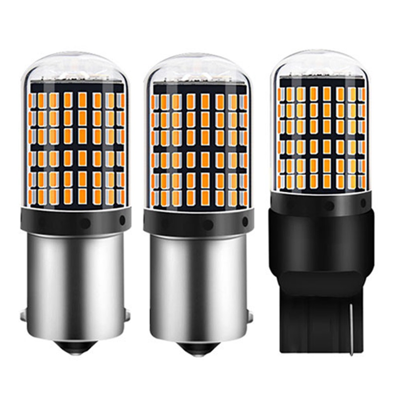 

1PC T20 7440 W21W LED Bulbs 3014 144smd led CanBus No Error 1156 BA15S P21W BAU15S PY21W lamp For Turn Signal Light No Flash, As pic