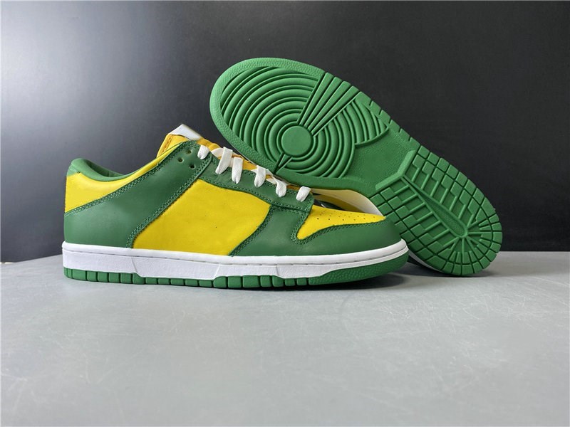 

Good Quality Low SP Brazil Designer Skateboard Shoes Varsity Maize Pine Green White Fashion Sport Sneakers Ship With Box