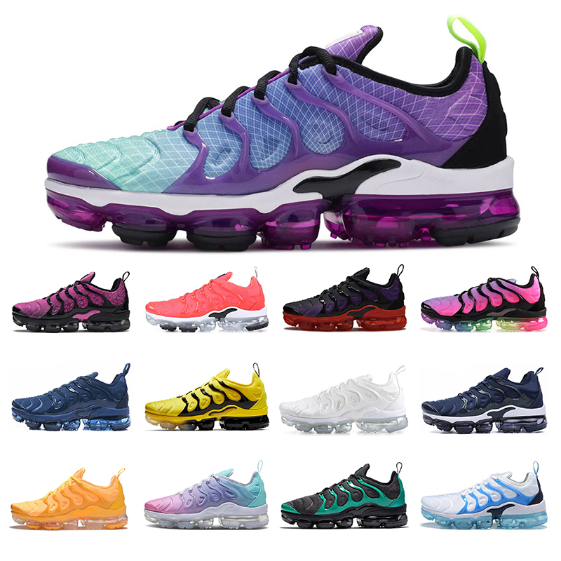 

Hot Quality 2020 Running TN Plus shoes for men women brand Sports Sneakers Mens Trianers Light Current Blue Be True voltage purple, Red shark tooth 36-45