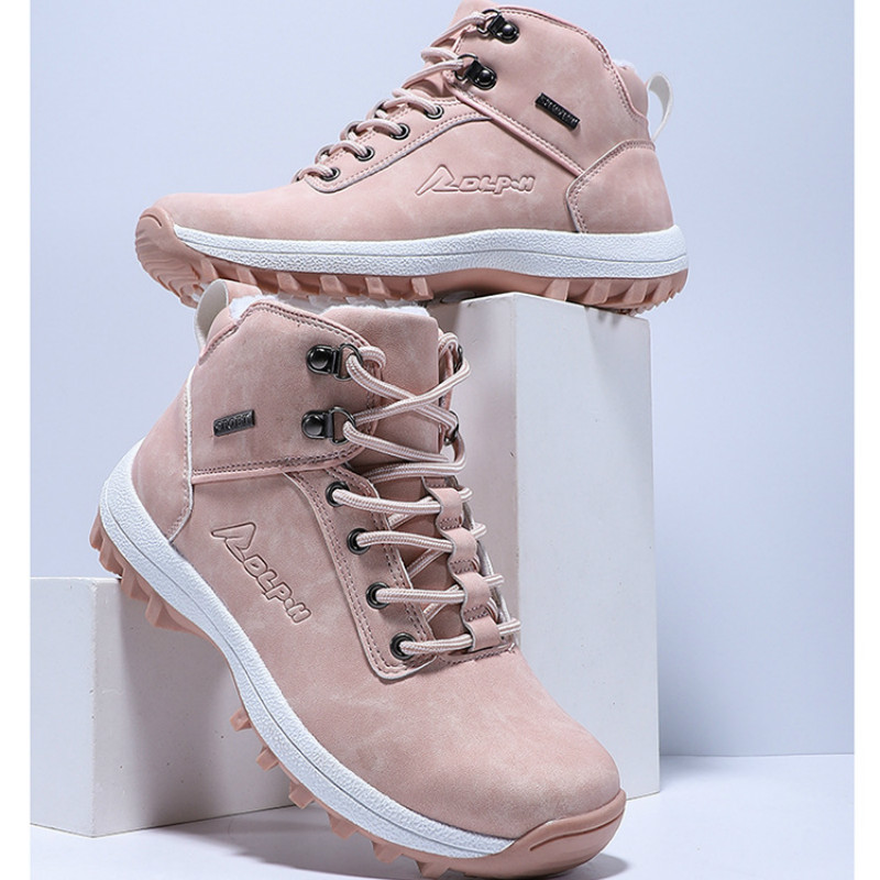 

Winter New Mens Womens Waterproof High Cotton Shoes Mens, Black