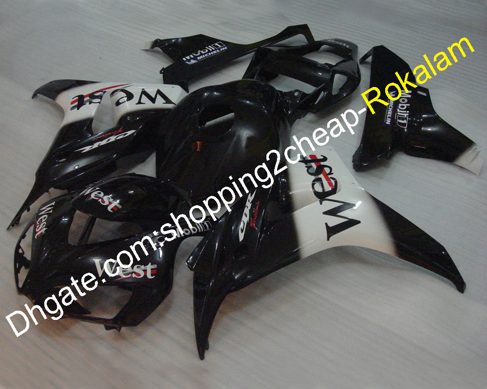 

Motorbike Body Work Parts CBR1000RR CBR 1000 1000RR RR 06 07 2006 2007 Black White Fairing Aftermarket Kit (Injection molding), Customize