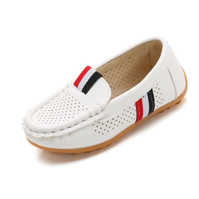 Children Shoes For Boys Loafers Sneakers Baby Soft Kids Shoes Pu Leather Casual Toddler Girls Flats Slip-on Moccasin White Shoes