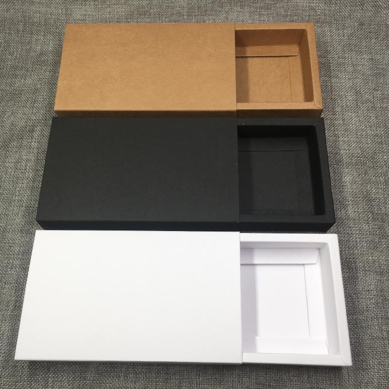 

35pcs/lot Christmas Gift Packaging Drawer Box Kraft Handcraft Cardboard Handmade Soap Candy Drawer Boxes