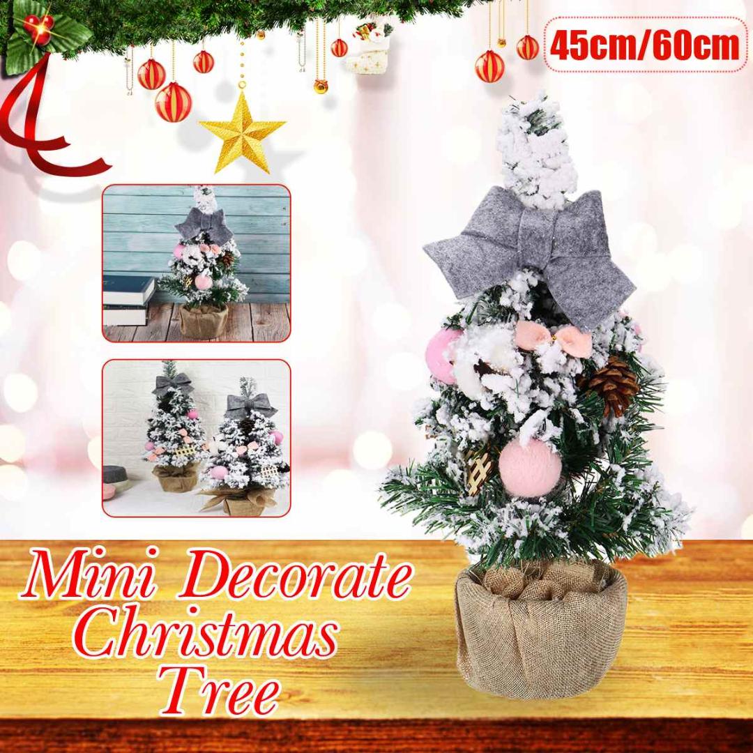

Mini Merry Christmas Tree Bedroom Desk Decoration Christmas Tree Desktop Ornament Toy Doll Office Home Children Gift 45cm/60cm