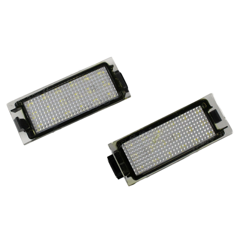 

x Error Free 18SMD LED License Plate Light Car Lamps Source Auto Bulb for Renault Twingo II Clio III Megane II Laguna III VWL