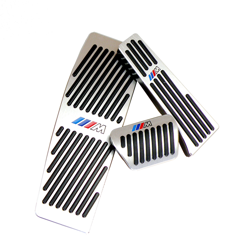 

No Drill Gas Brake Pedal For BMW NEW 3 Series Auto Aluminum gas accelerator brake and foot rest pedals LHD AT With M logo