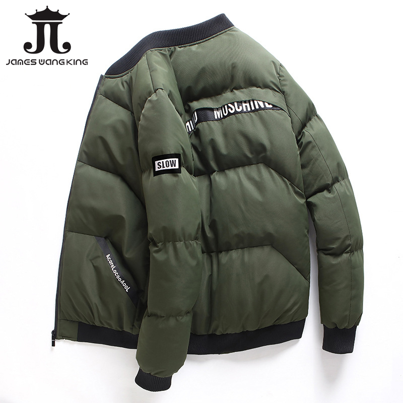 Nouveau Veste Hiver Homme Collier garder au chaud Parkas coton rembourré Outwear Hommes Vestes Slim épais Baseball Vêtements Manteaux M-4XL 1797
