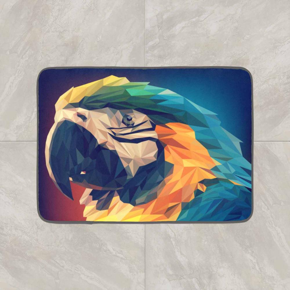 

Else Tropical Blue Yellow Green Parrot 3d Pattern Print Anti Slip Decorative Floor Door Mat Home Entryway Livingroom, As pic