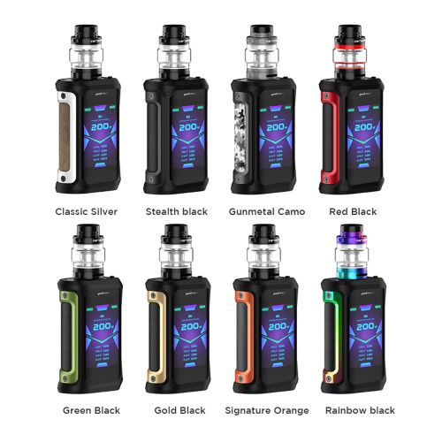 

Original Geekvape Aegis X 200W TC Kit with 5.5ml Cerberus Tank Powerful AS 2.0 Chipset Mod ecig 2.4 inch OLED Screen, Classic silver