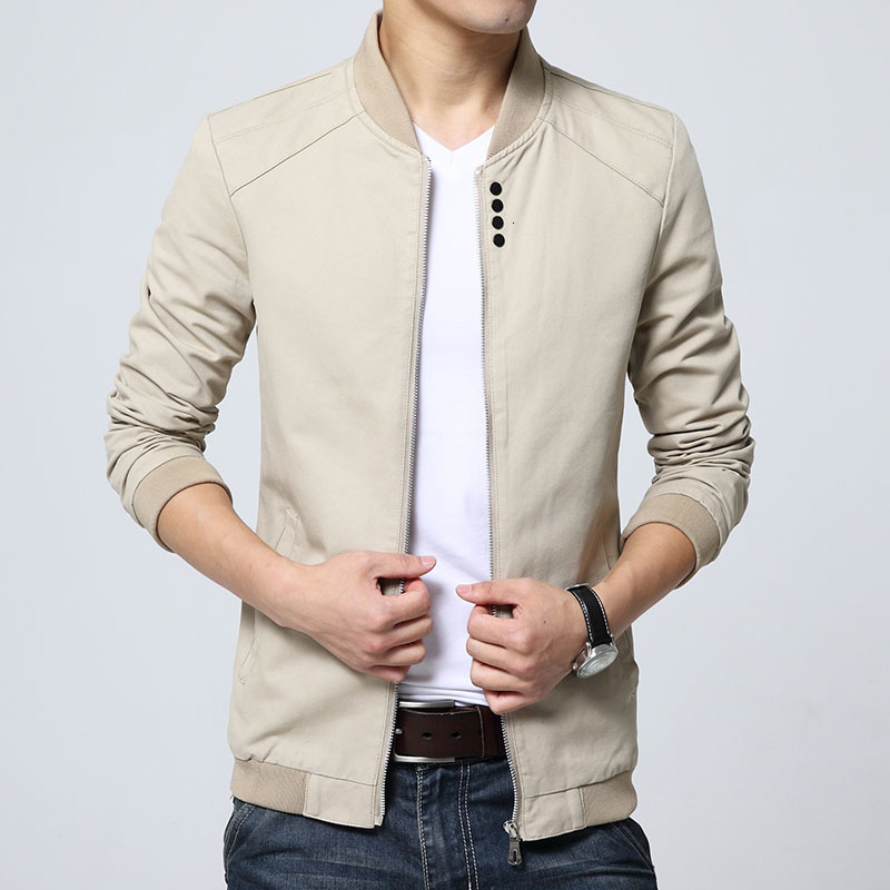

Fall Men's Bomber Coat) (New Men Wear Thin Solid Shield Windshield, Black