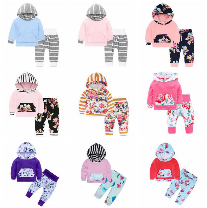 

Kids Designer Clothes Girls Floral Flowers Clothing Set Boys Camo Striped Hoodie Pants Suits Long Sleeve INS Letter Coat Pants Outfits D6776, Mixed colors;random delivery