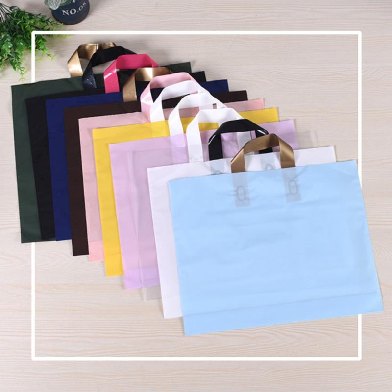 

5Pcs Fashion Protable Bags with Handles Retail Clothing Shopping Bags Reusable Grocery Boutique Gift Take Out Pouch, Black