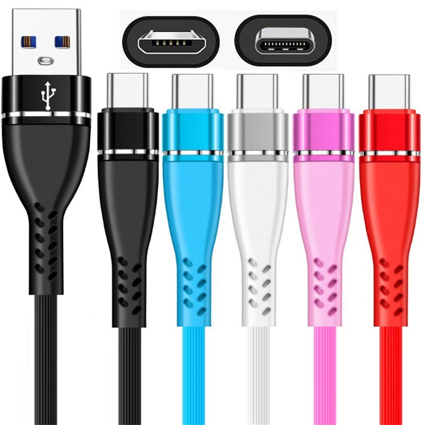 

Type c Micro Usb cable 1m 3ft 2.4A Fast Speed Charging Cables wire for samsung galaxy s6 s7 edge s8 s9 s10 note 8 9 LG htc, Choose the color