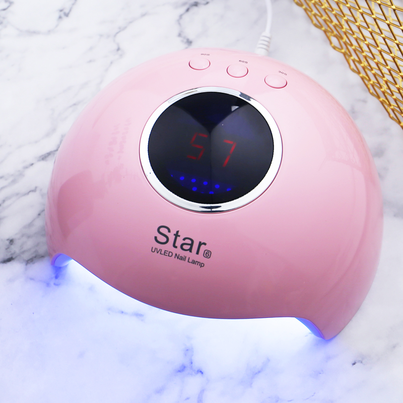

Nail Dryer Star6 24W UV LED Lamp With Auto Sensor LCD Display Nails UV Lamp For Gel Varnish Fast Curing Manicure Gel, Star6 white