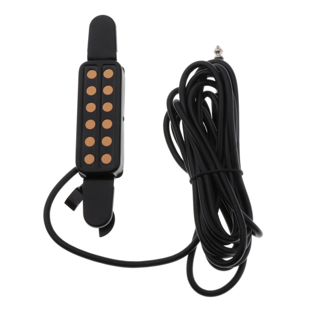 

1pc Acoustic Guitar Sound Hole Pickup 6.35mm Adapter Accessories Parts