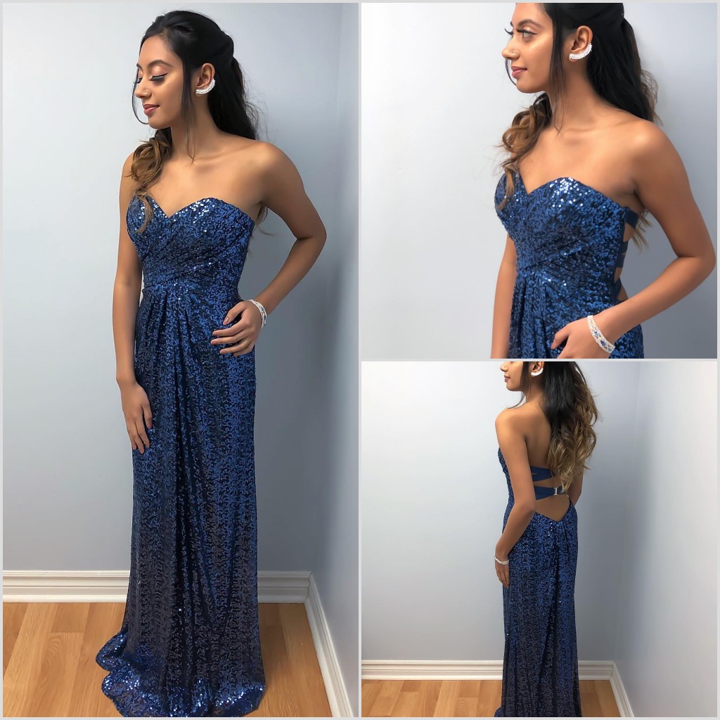 

Modest Customized Mermaid Sleeveless Prom Dresses Strapless Evening Dress Sequins Floor Length Lace Up Formal Party Bridesmaid Gown, Purple